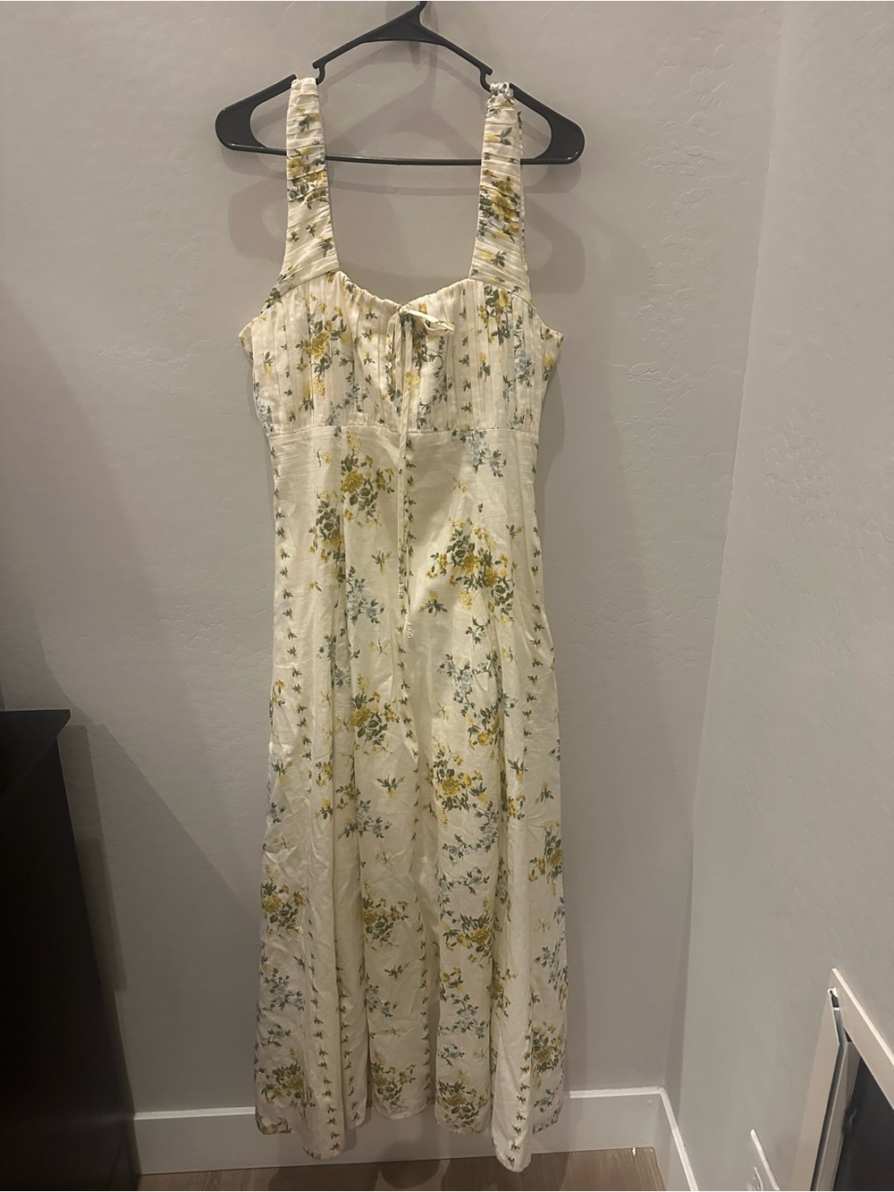 Caroline Constas Camille Print Floral Smocked Cottagecore Midi Dress - Picture 3 of 13